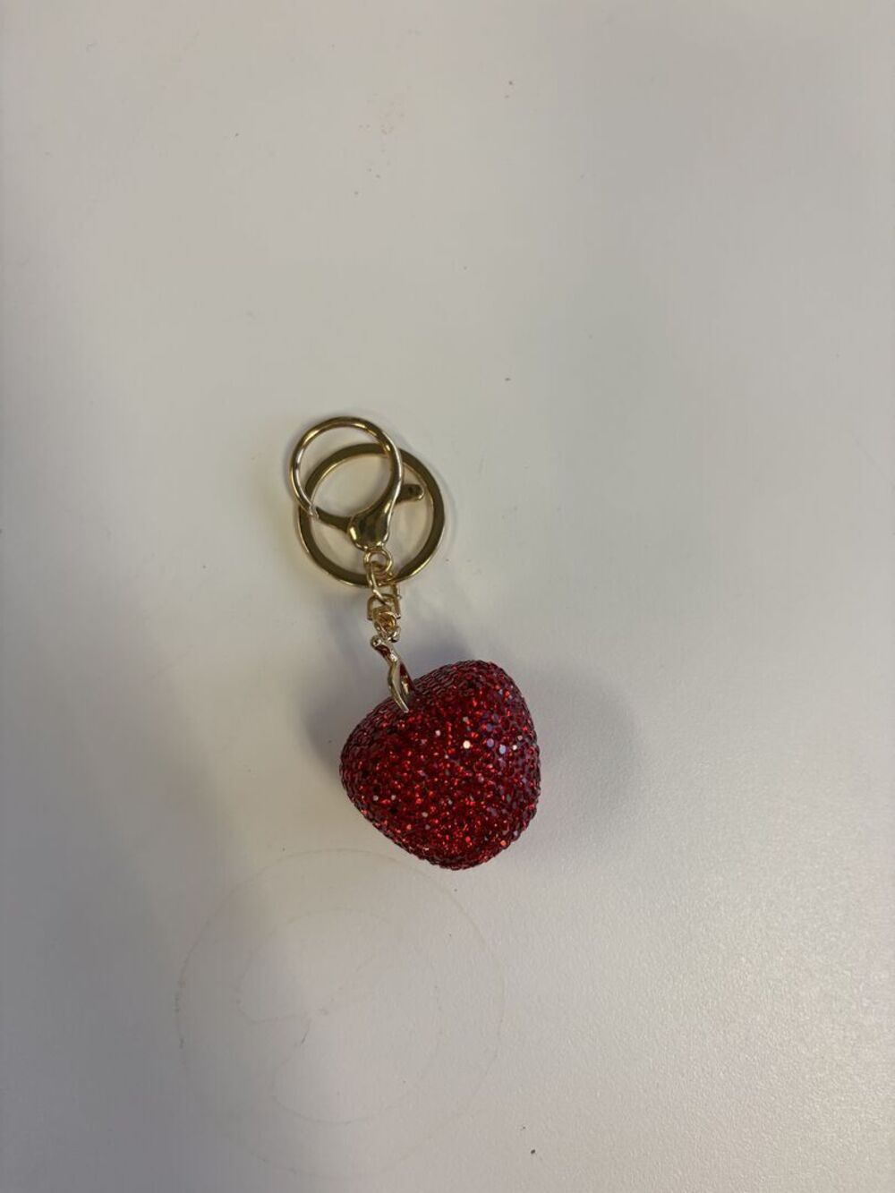 Red Rhinestone Strawberry Bag Charm